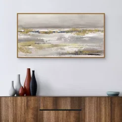Golden Fog Framed Canvas Art Print