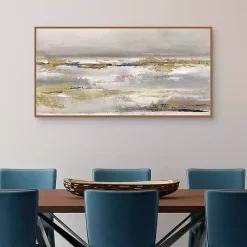 Golden Fog Framed Canvas Art Print