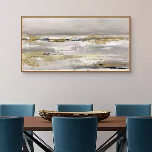 Golden Fog Framed Canvas Art Print