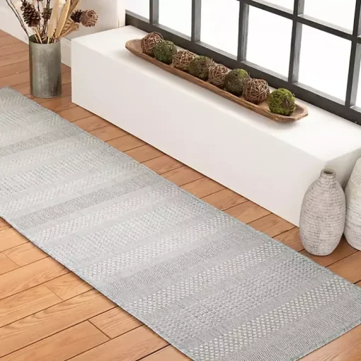 Gray Blue Elletta Indoor/Outdoor Area Rug, 2x7