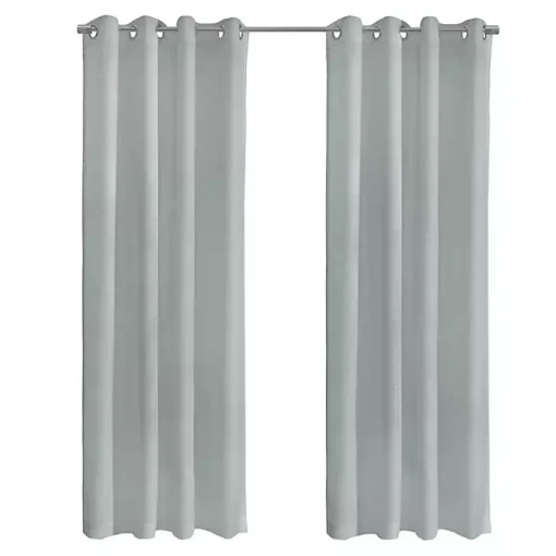 Gray Boucle Sheer Single Curtain Panel, 95 in.
