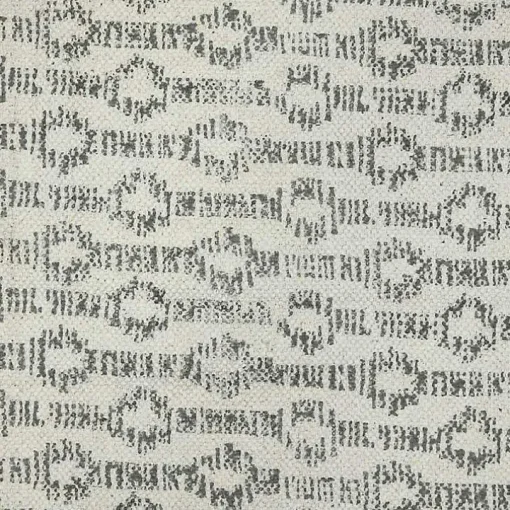 Gray Geo Stripes Tassel Fringe Area Rug, 5x7