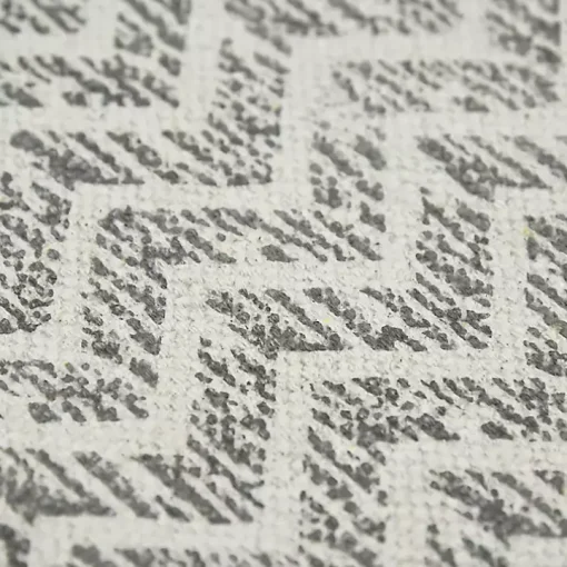 Gray Geo Stripes Tassel Fringe Area Rug, 5x7