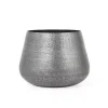 Gray Hammered Metal Retta Planter