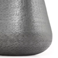 Gray Hammered Metal Retta Planter