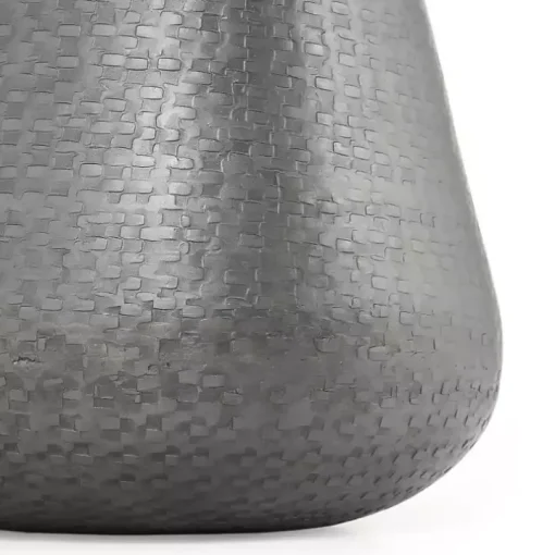Gray Hammered Metal Retta Planter