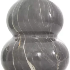 Gray Marble Finish Ceramic Vases, Set of 3