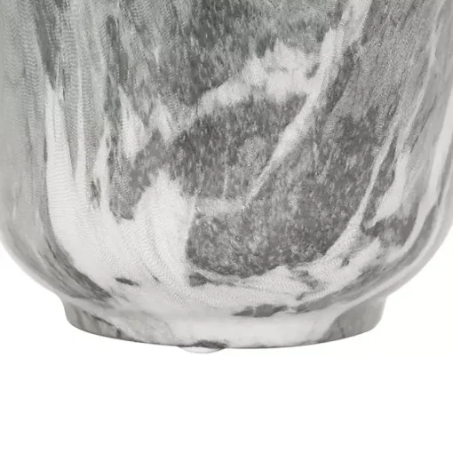Gray Marble Finish Ceramic Vases, Set of 3