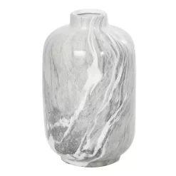 Gray Marble Finish Ceramic Vases, Set of 3