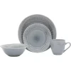 Gray Medallion 16-pc. Ceramic Dinnerware Set