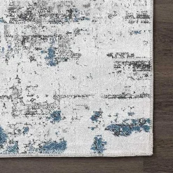 Gray Modern Abstract Washable Area Rug, 5x8