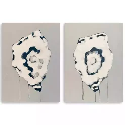 Gray Oysters Canvas Art Prints, Set of 2