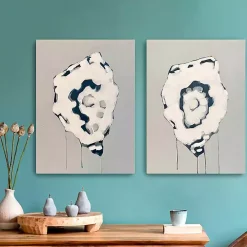 Gray Oysters Canvas Art Prints, Set of 2