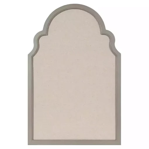 Gray Scalloped Arch Fabric Pinboard
