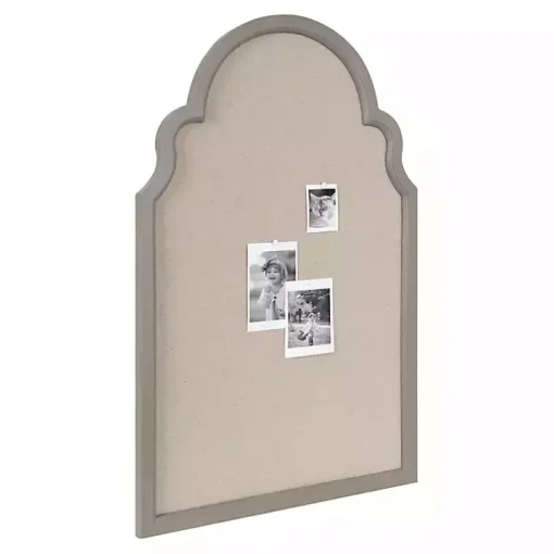 Gray Scalloped Arch Fabric Pinboard