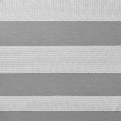 Gray Stripe Waffle Weave Shower Curtain