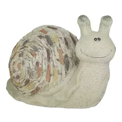 Gray Textured Snail Statue