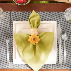 Gray Textured Twill Weave Placemats, Set of 6