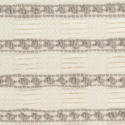 Gray Woven Knotted Stripes Throw Pillow