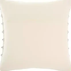 Gray Woven Knotted Stripes Throw Pillow