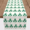 Green and White Clover Grid Table Runner, 72 in.
