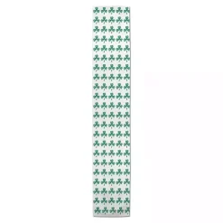 Green and White Clover Grid Table Runner, 72 in.