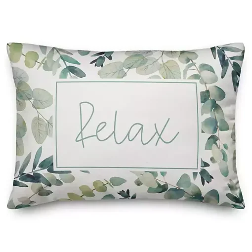 Green Eucalyptus Relax Outdoor Pillow