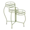 Green Metal Starburst 3-Tier Plant Stand
