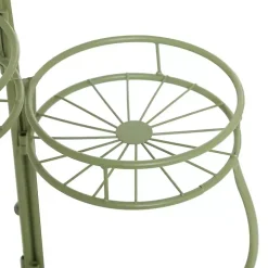 Green Metal Starburst 3-Tier Plant Stand
