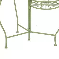 Green Metal Starburst 3-Tier Plant Stand