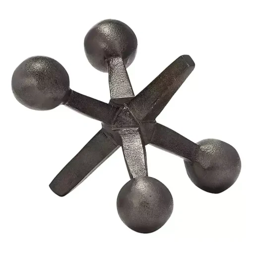 Gunmetal Gray Metal Jack Sculpture