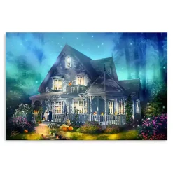 Halloween Mansion Canvas Art Print, 16x24