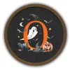 Halloween Monogram O Brown Framed Wall Plaque