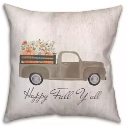 Happy Fall Y'all Pumpkin Truck Pillow