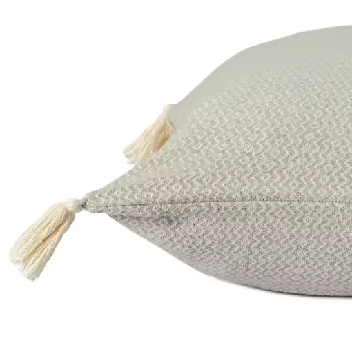 Harbor Chevron Organic Cotton Throw Pillow