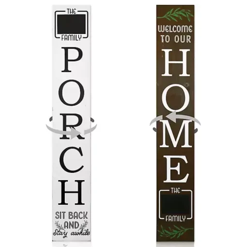 Home Chalk Board Two-Sided Porch Board