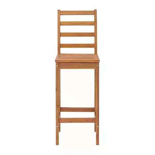 Honey Acacia Wood Bar Height 3-pc. Bistro Set