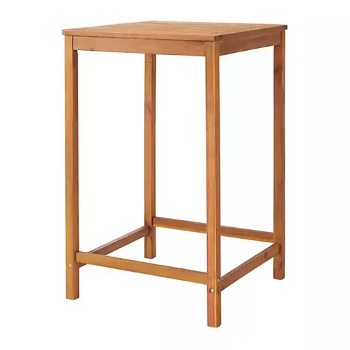 Honey Acacia Wood Bar Height 3-pc. Bistro Set