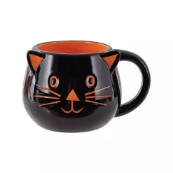 Jack O' Lantern & Cat Halloween Mugs, Set of 2