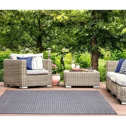 Kaya Navy Gradient Indoor/Outdoor Area Rug, 6x9