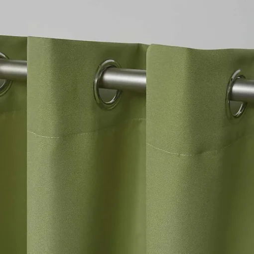Kiwi Green Cabana Curtain Panel Set, 84 in.