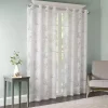 Leilani White Palm Leaf Curtain Panel, 84 in.
