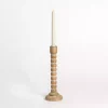 Light Wood Spindle Taper Candle Holder, 13 in.