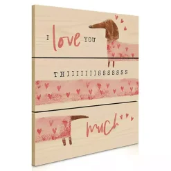 Love You This Much Wood Wall Plaque