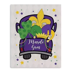 Mardi Gras Fleur de Lis Truck Canvas Art Print