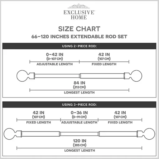 Matte Bronze Eleanor Curtain Rod Set, 120 in.
