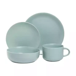 Matte Mineral Blue Kera 16-pc. Dinnerware Set