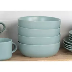 Matte Mineral Blue Kera 16-pc. Dinnerware Set