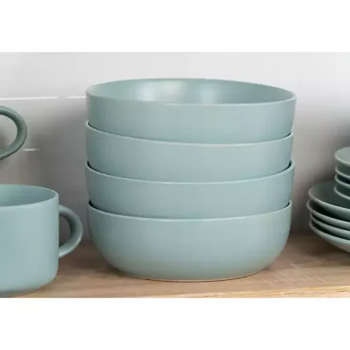 Matte Mineral Blue Kera 16-pc. Dinnerware Set