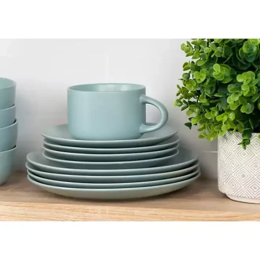 Matte Mineral Blue Kera 16-pc. Dinnerware Set